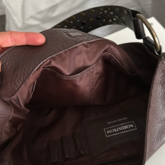 Nordstrom Brown leather studded shoulder bag - Picture 7 of 9